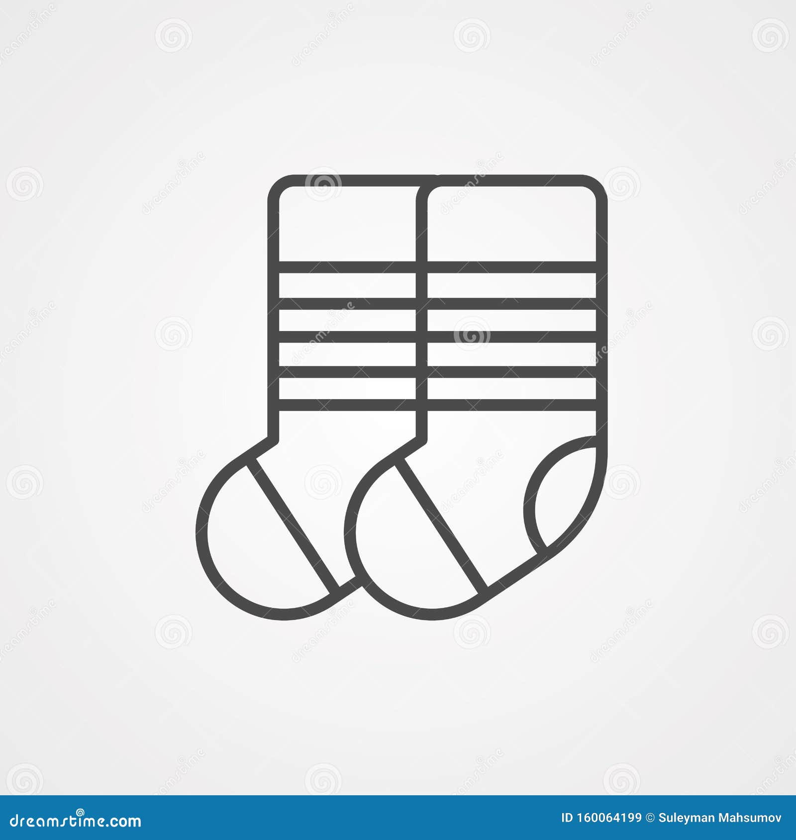 Socks Vector Icon Sign Symbol Stock Illustration - Illustration of ...