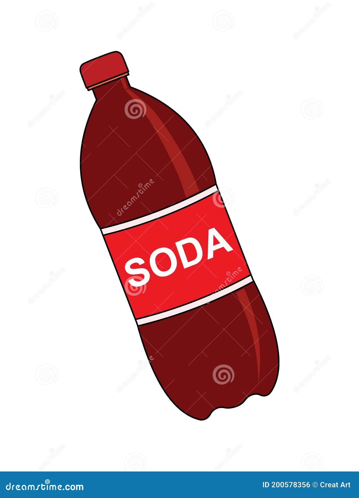 one liter bottle of soda clipart