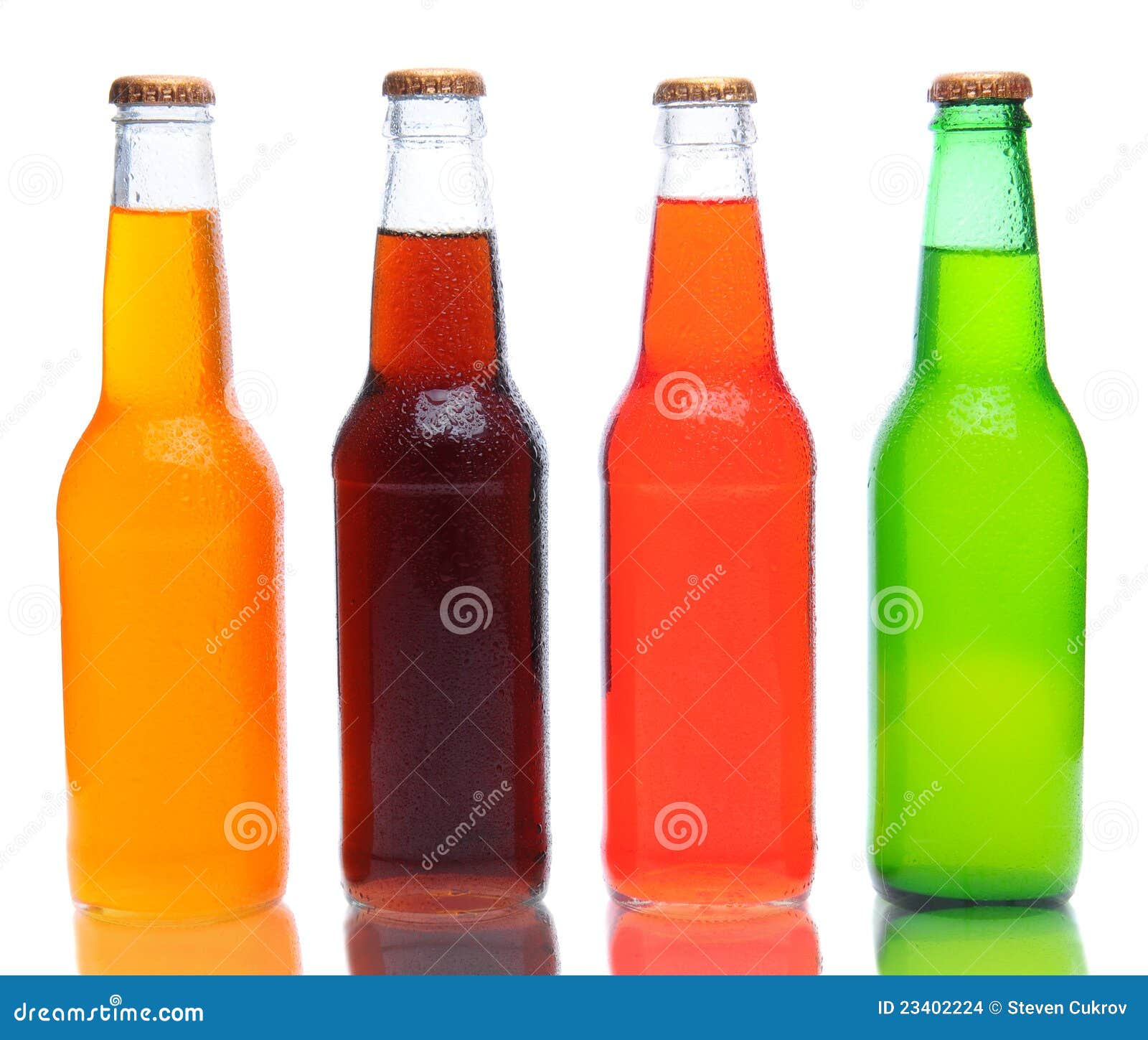 Soda Bottles with Reflection Stock Photo Image of soft, carbonated