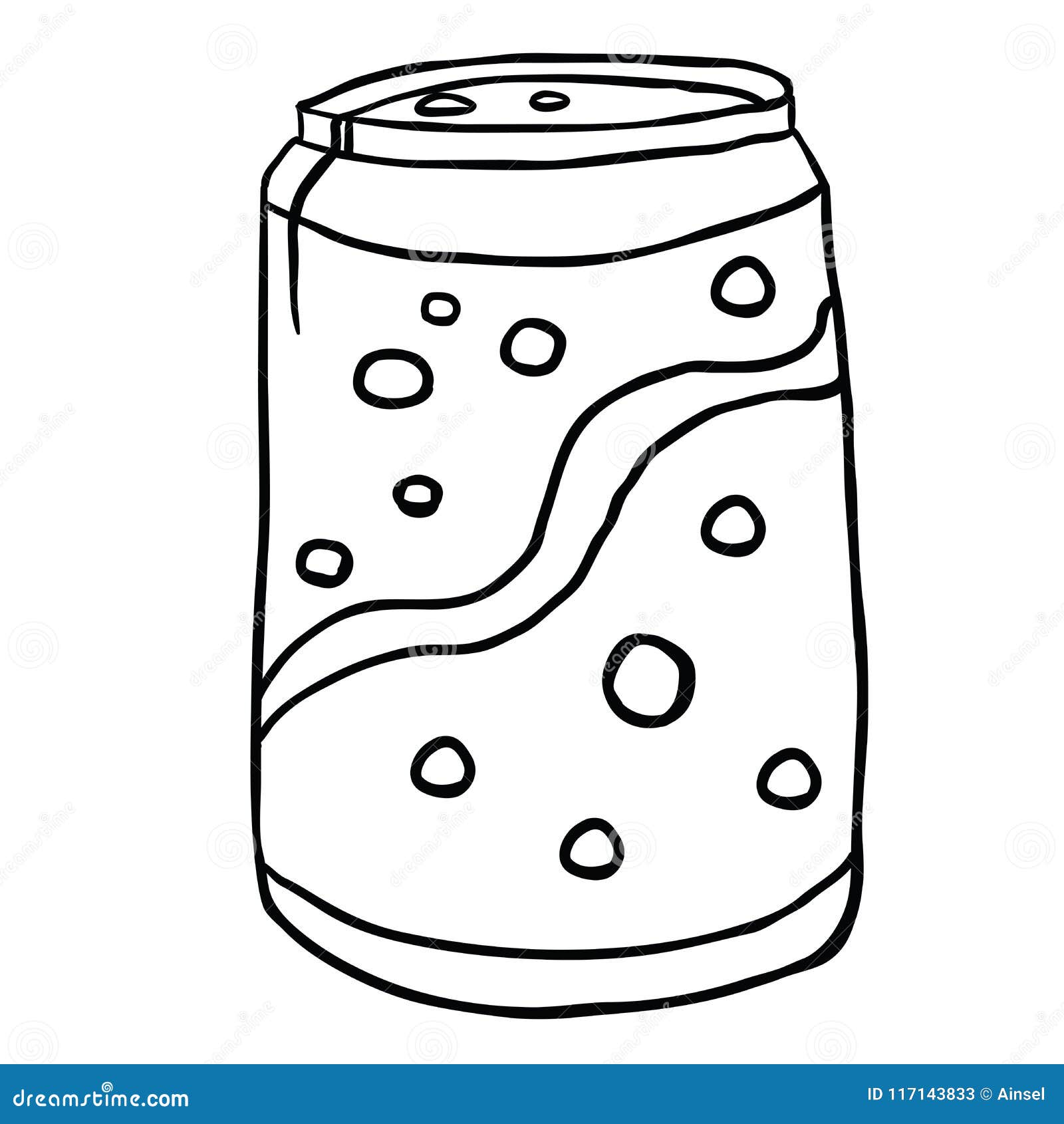 Soda can black stock illustration. Illustration of soda - 117143833