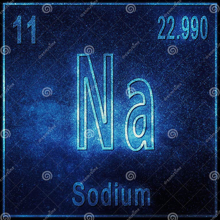 Sodium Chemical Element, Sign with Atomic Number and Atomic Weight ...
