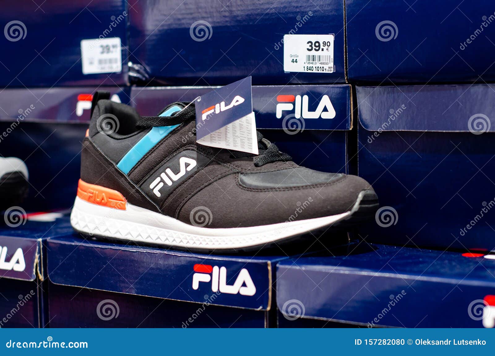 sekvens jomfru Antage Soest, Germany - July 29, 2019: FILA Sneakers for Sale in the Store  Editorial Image - Image of market, shoes: 157282080