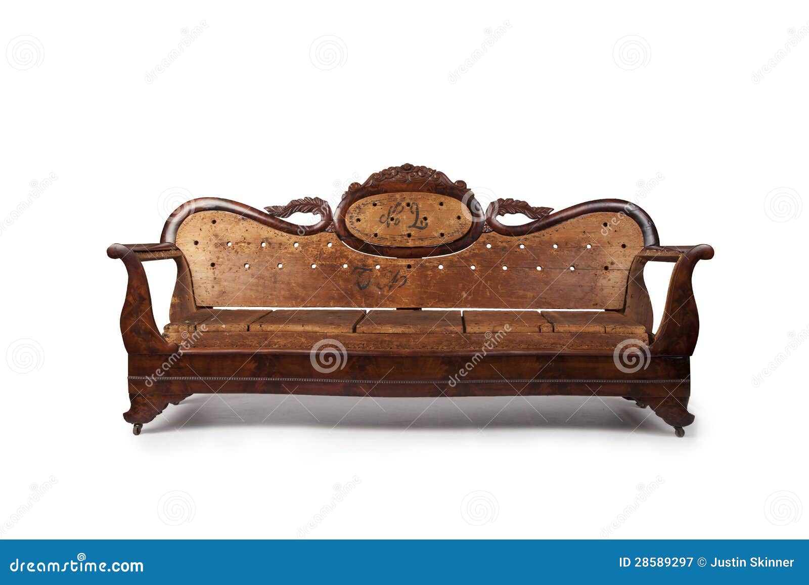 Sofá de madera antiguo imagen de archivo. Imagen de espléndido - 28589297