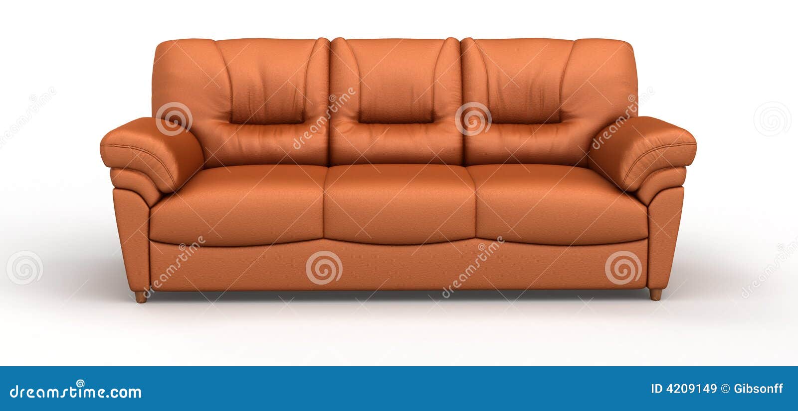 Bild des Sofas. Weißer Hintergrund.