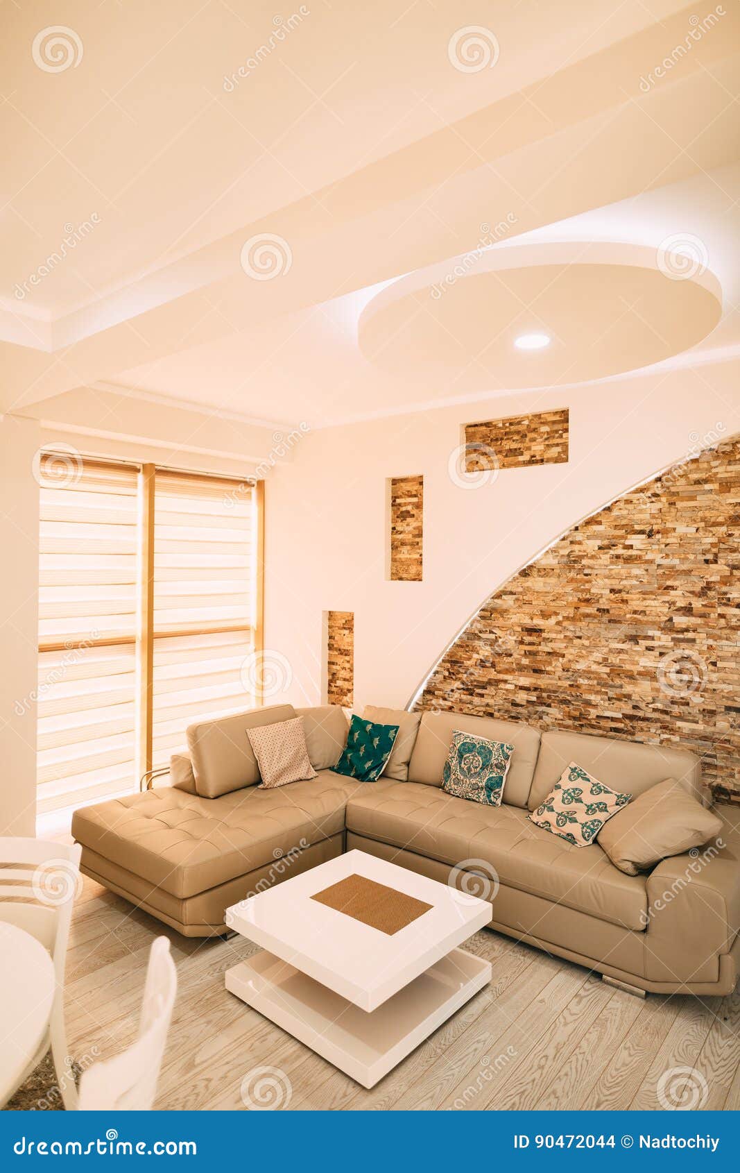 The sofa in the apartment stock photo. Image of design - 90472044