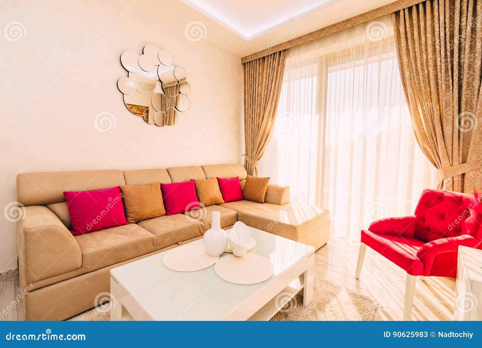 The sofa in the apartment stock image. Image of furniture 90625983