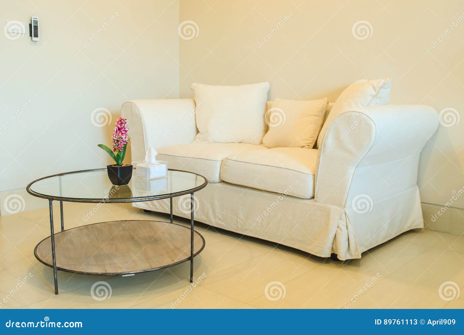 Sofa bed in a living room stock image. Image of modern 89761113