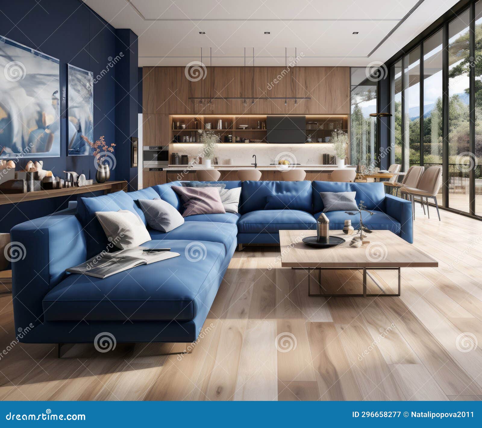 Sofa with Coffee Table by Window in Living Room Stock Image Image of