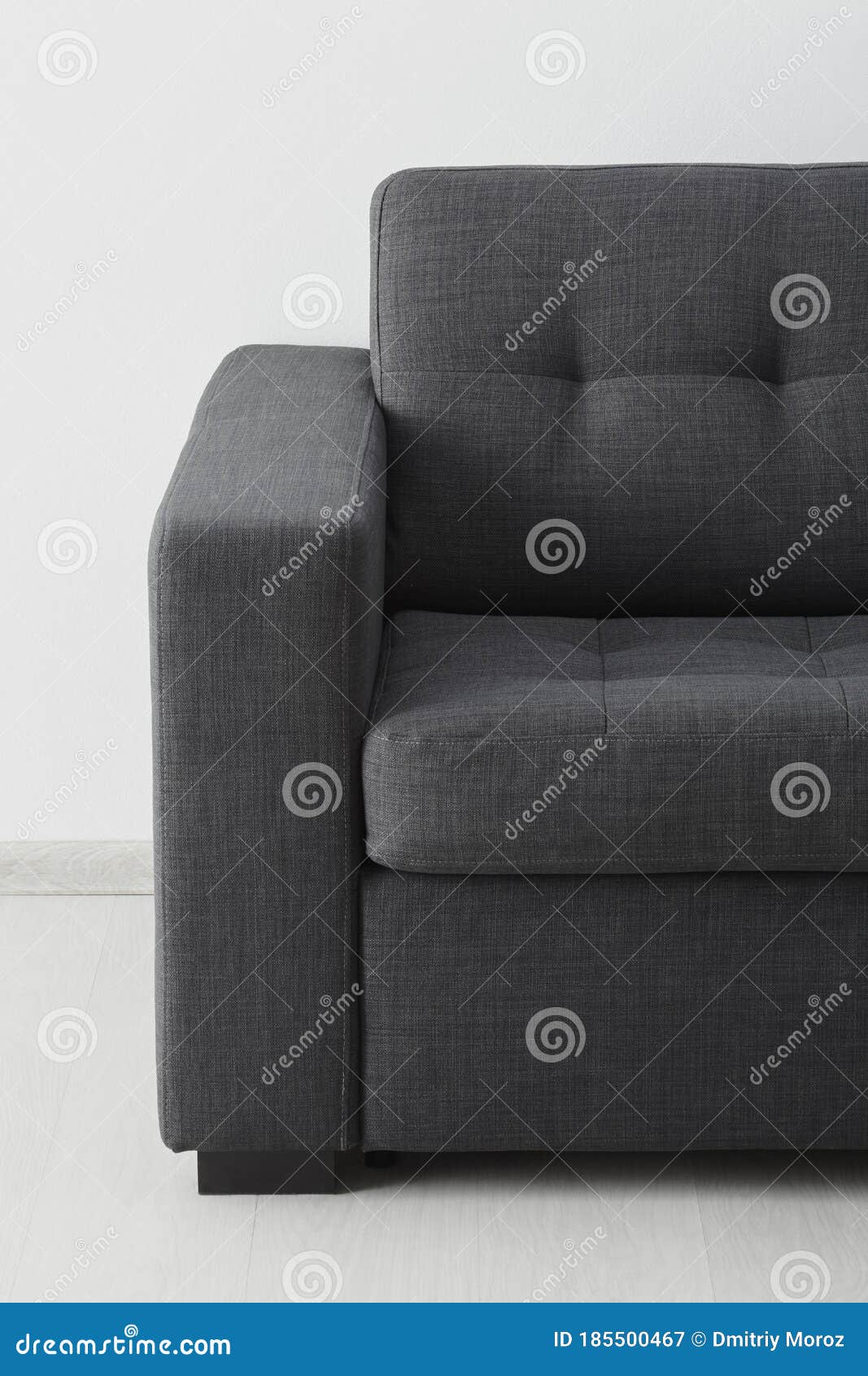 Sofa against the wall stock image. Image of modern, interior 185500467