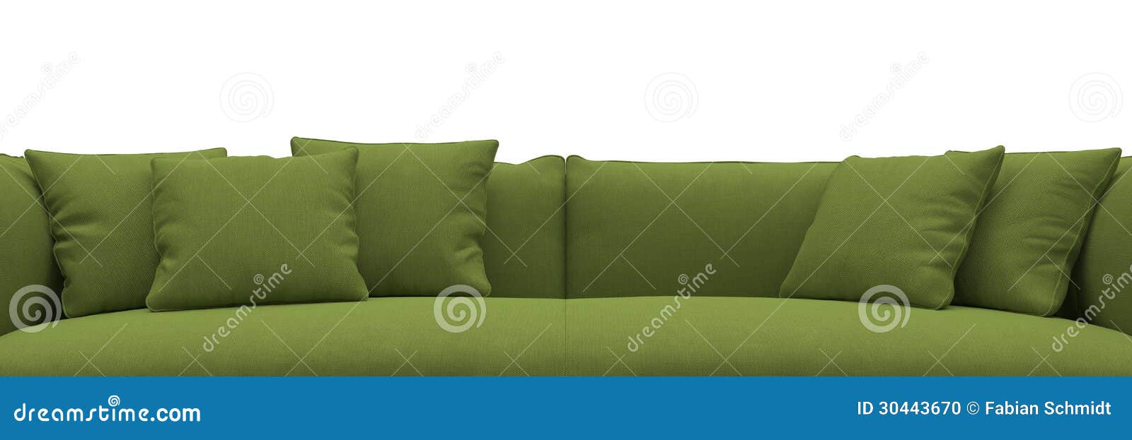 Sofa Made of Green Fabric Closeup Stock Illustration Illustration of