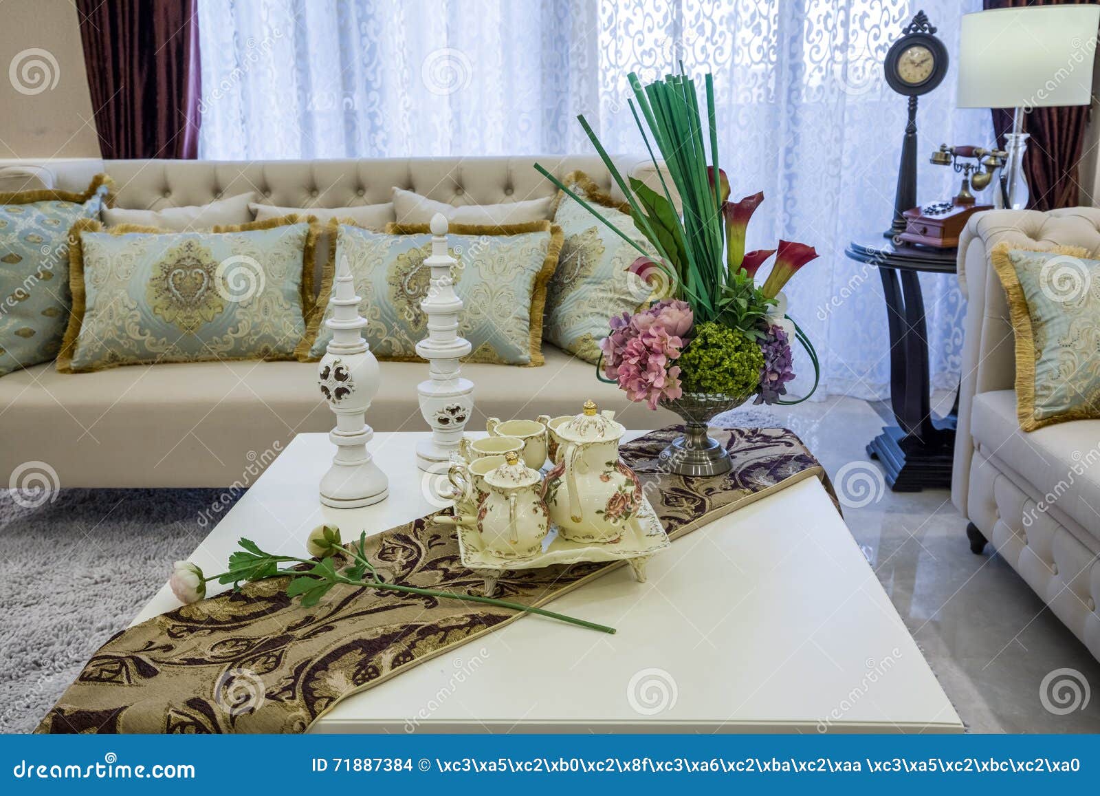 Sofa Modern Luxury Interior Home Design Parlor Living Room Villa ...