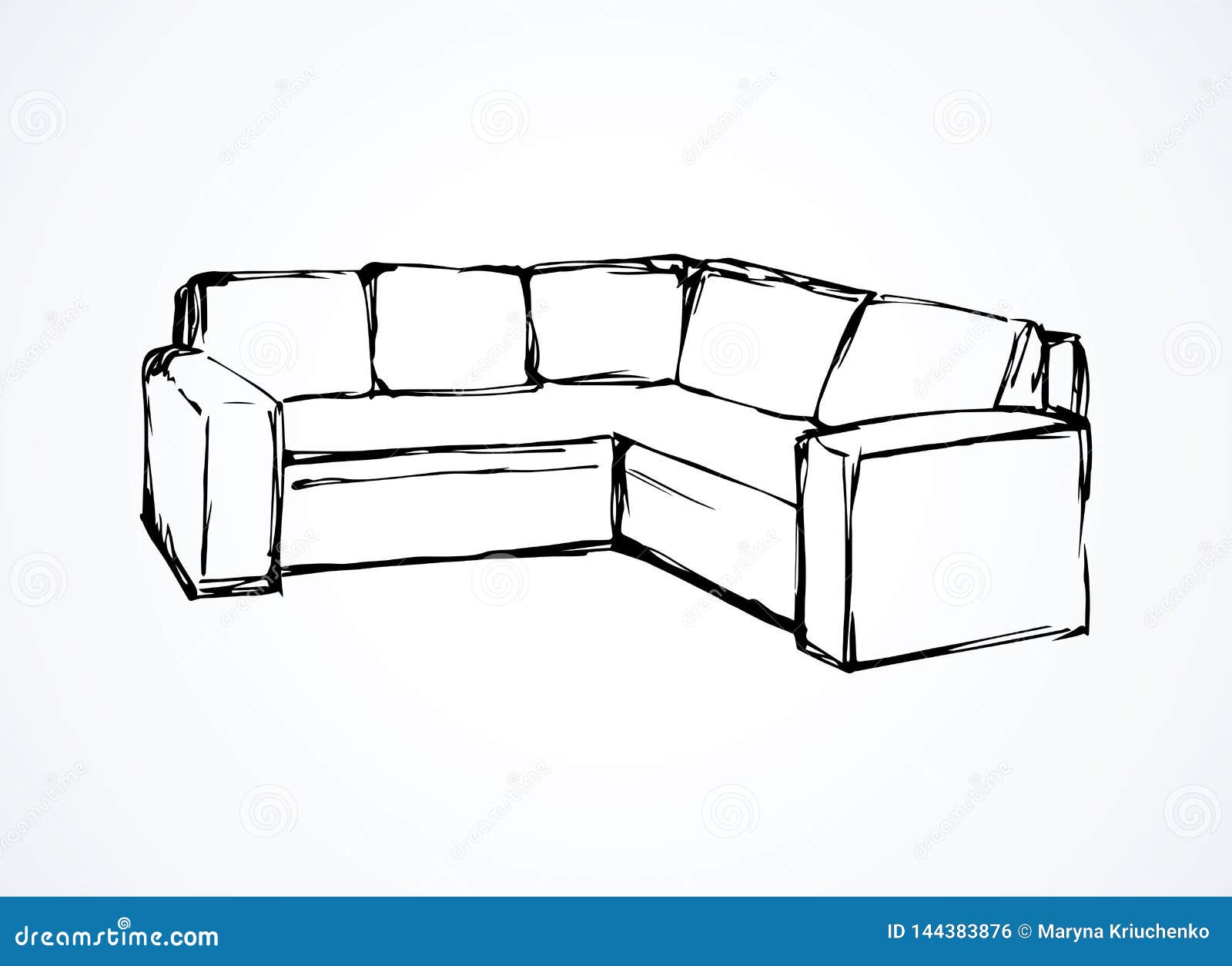 Sofa Vector drawing stock vector Illustration of cozy Sofa Vector drawing stock vector Illustration of cozy