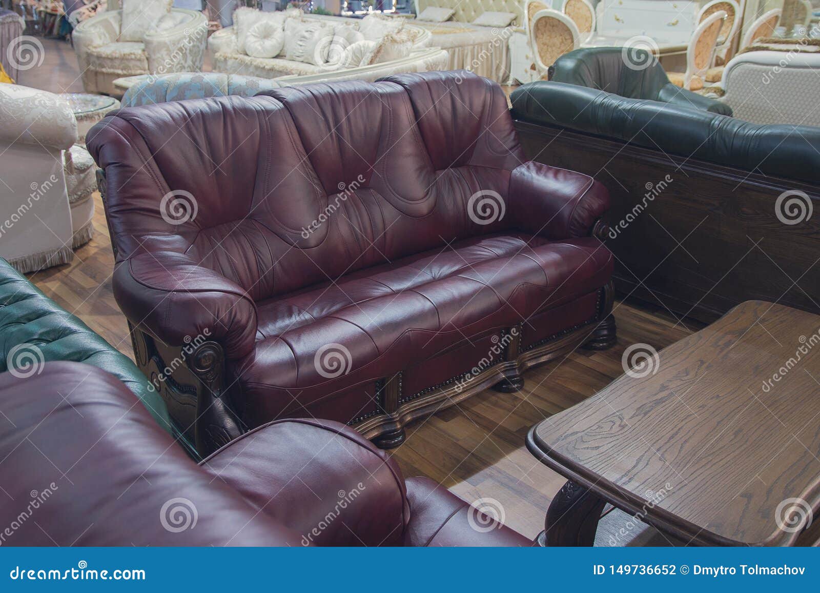 Sofas Exhibited in the Furniture Store Stock Photo Image of living