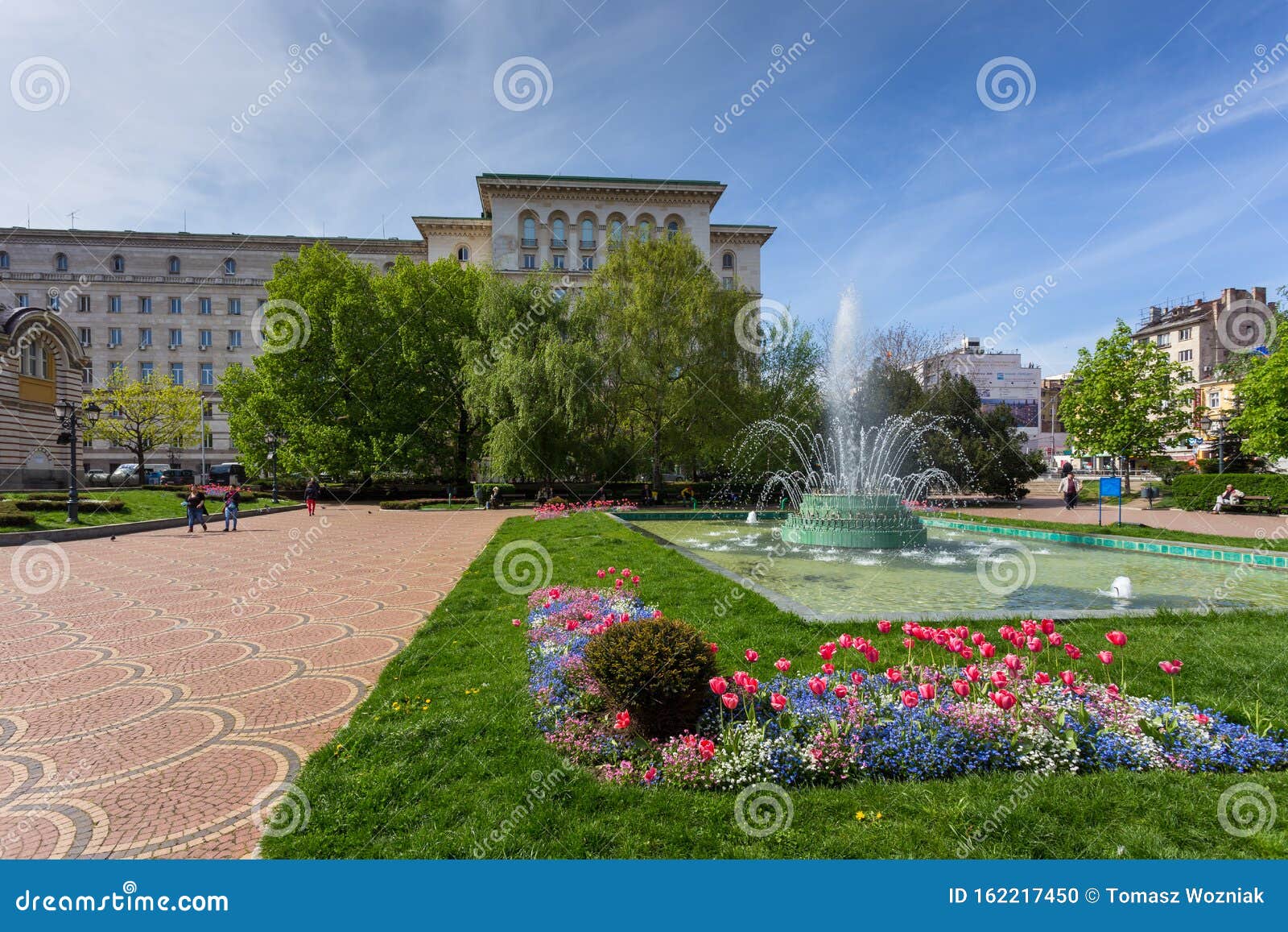 View Of The Fountain In The Garden Center Of Sofia Bulgaria