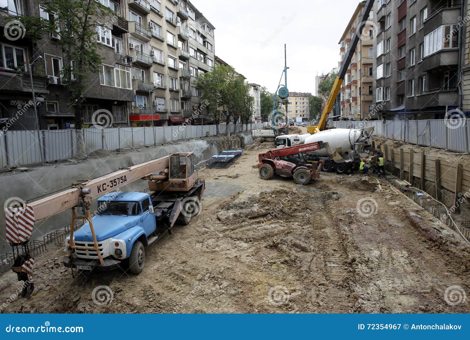 Sofia Bulgaria Construction Metro Editorial Photography Image of