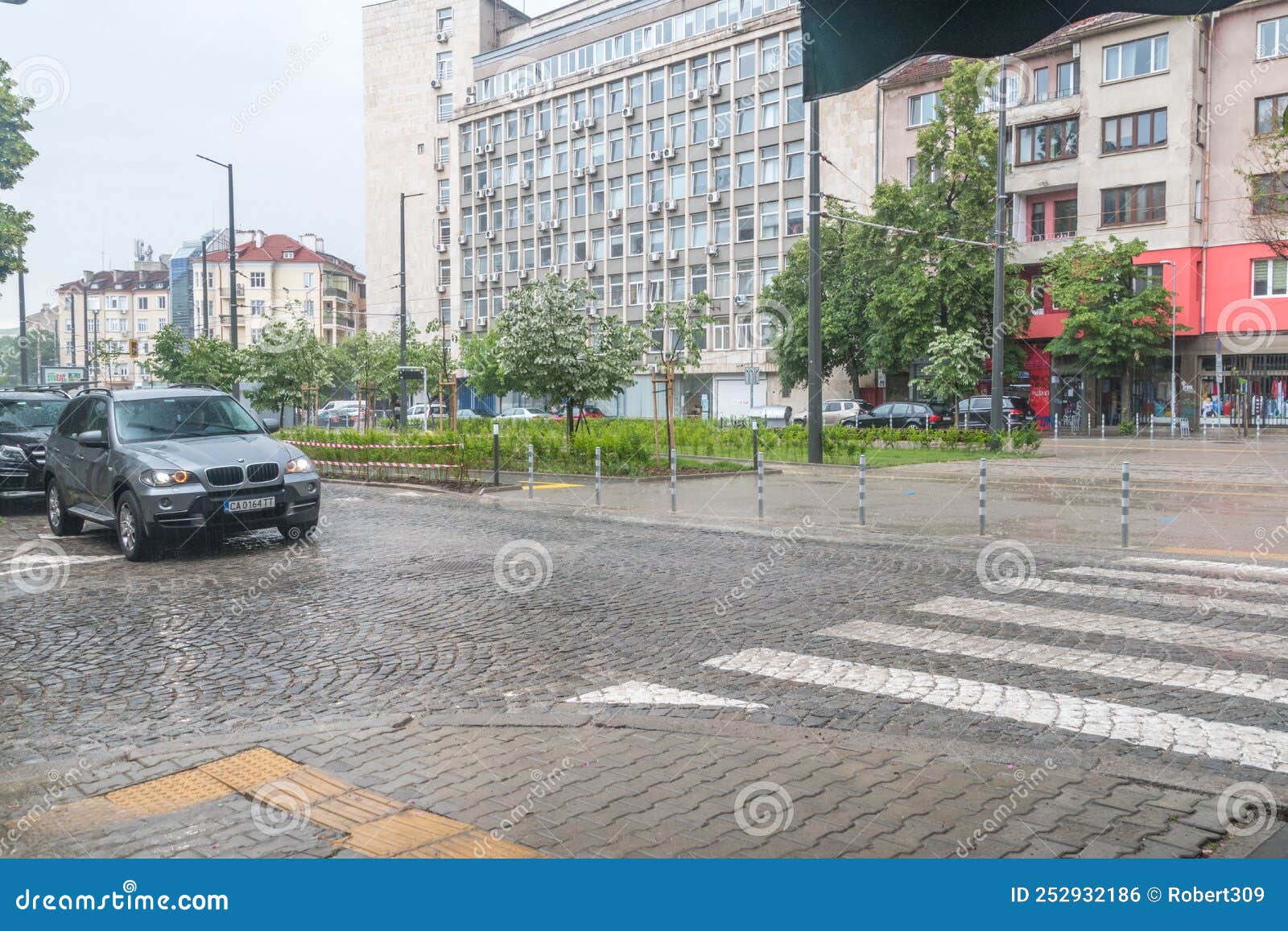 Heavy Rain in City Center of Sofia Editorial Photo Image of 2022