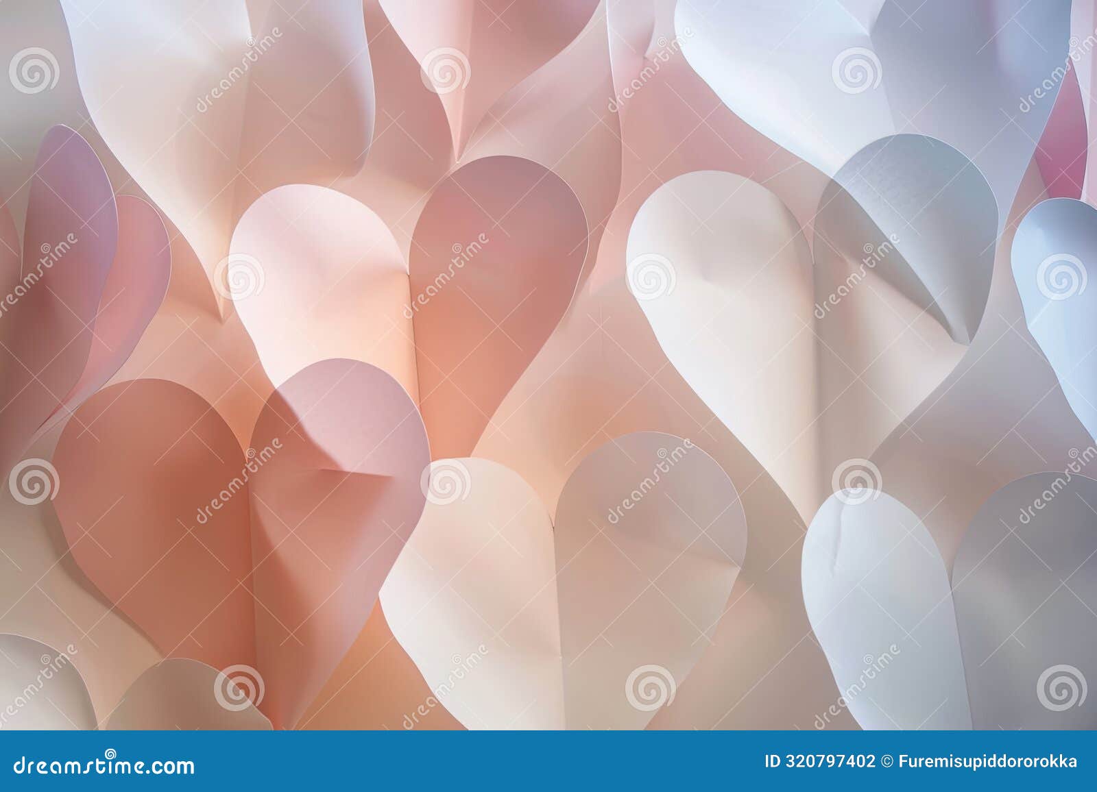 soft, abstract heart s in muted tones, creating a cute and minimalist background