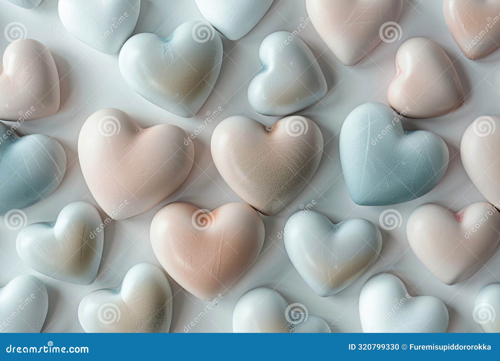 soft, abstract heart s in muted tones, creating a cute and minimalist background