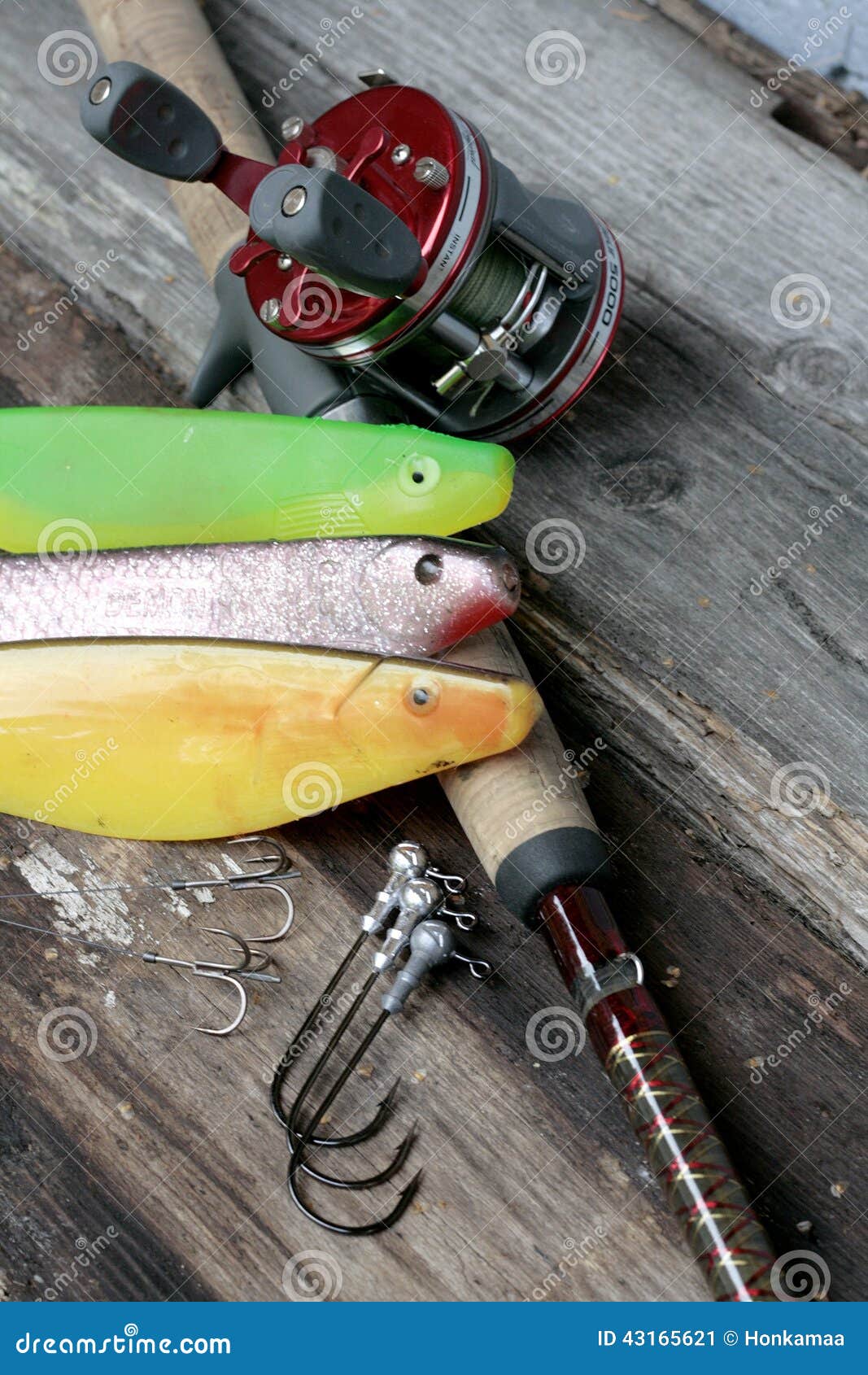 Soft Bait Fishing Equipment Stock Image - Image of angling, reel: 43165621