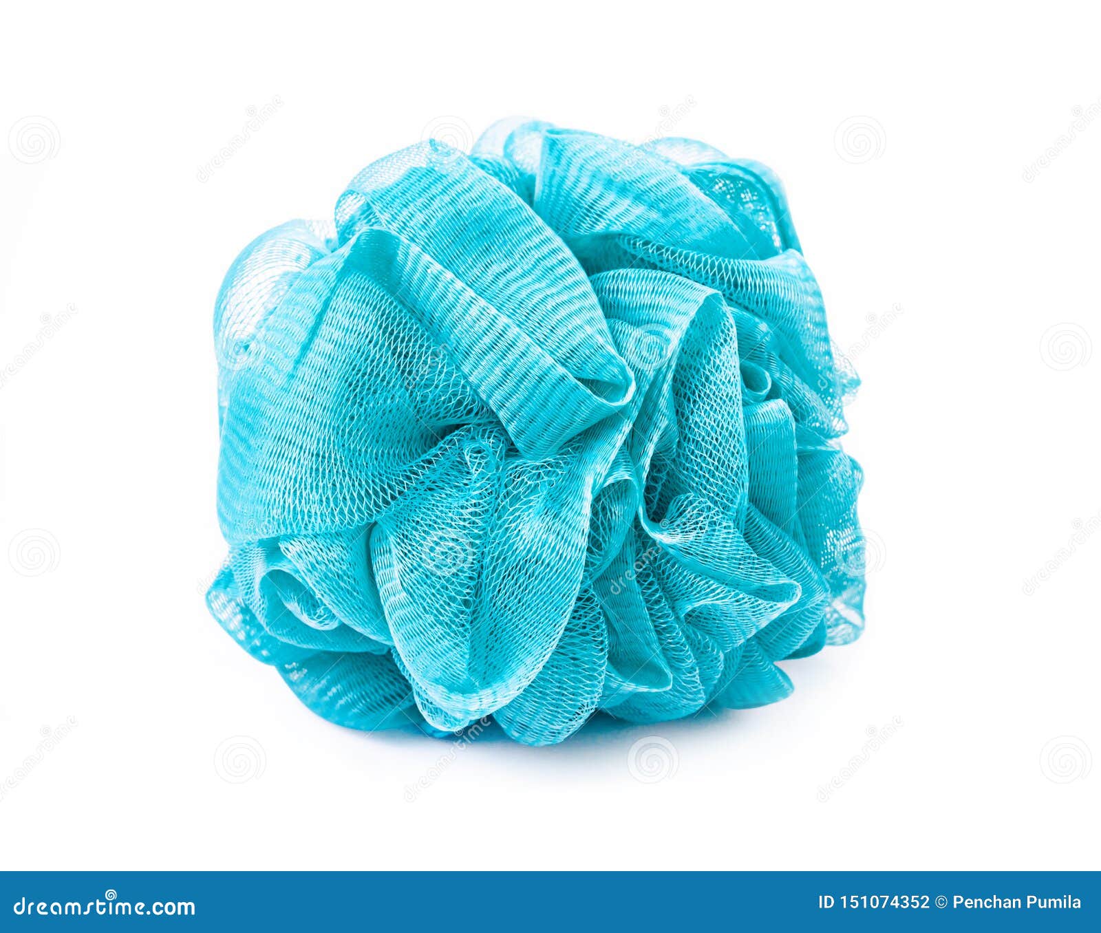 Soft Blue Bath Puff or Sponge Stock Photo Image of health, cyan