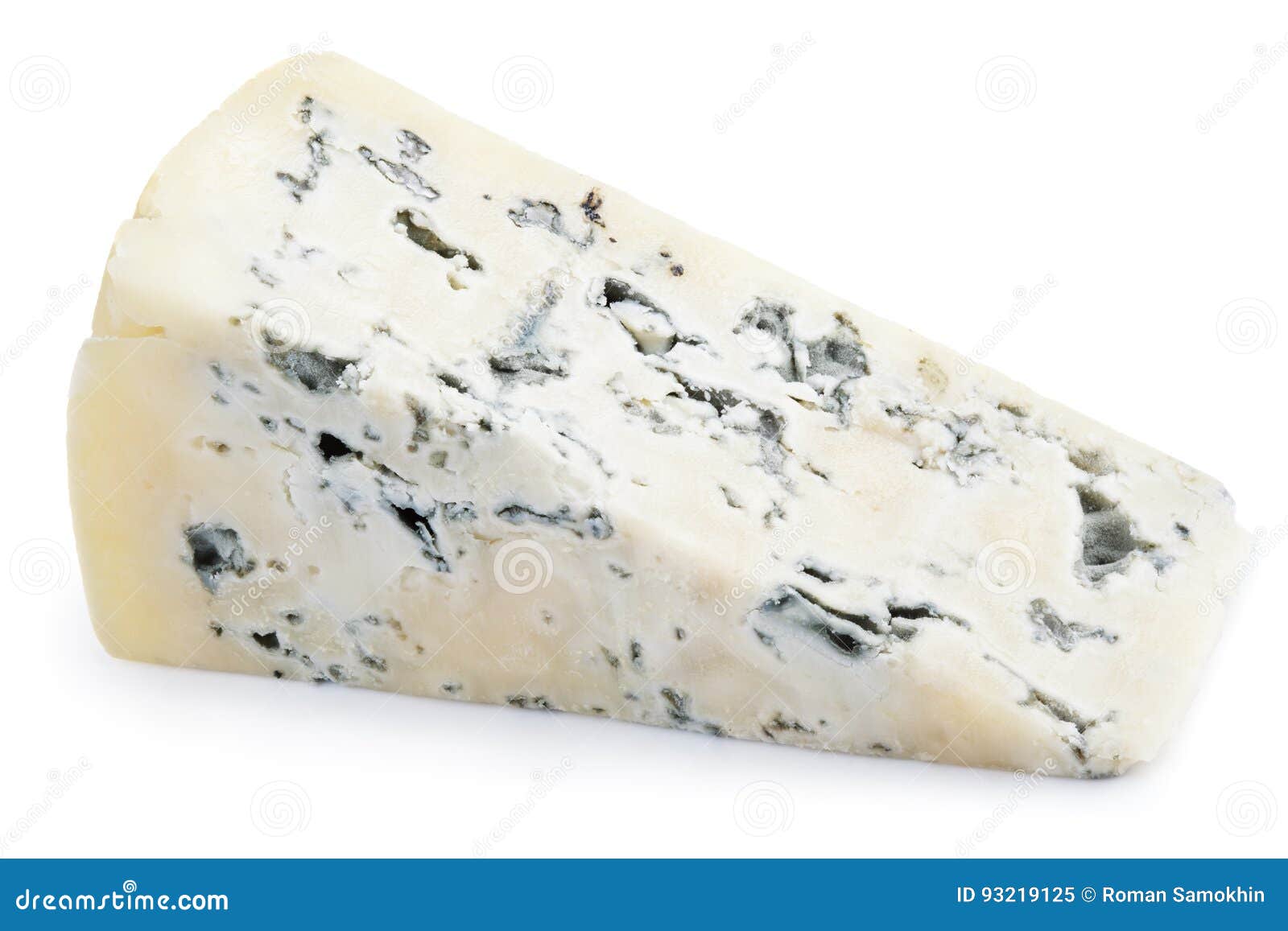 Soft Blue Cheese with Mold Isolated on White Stock Image Image of