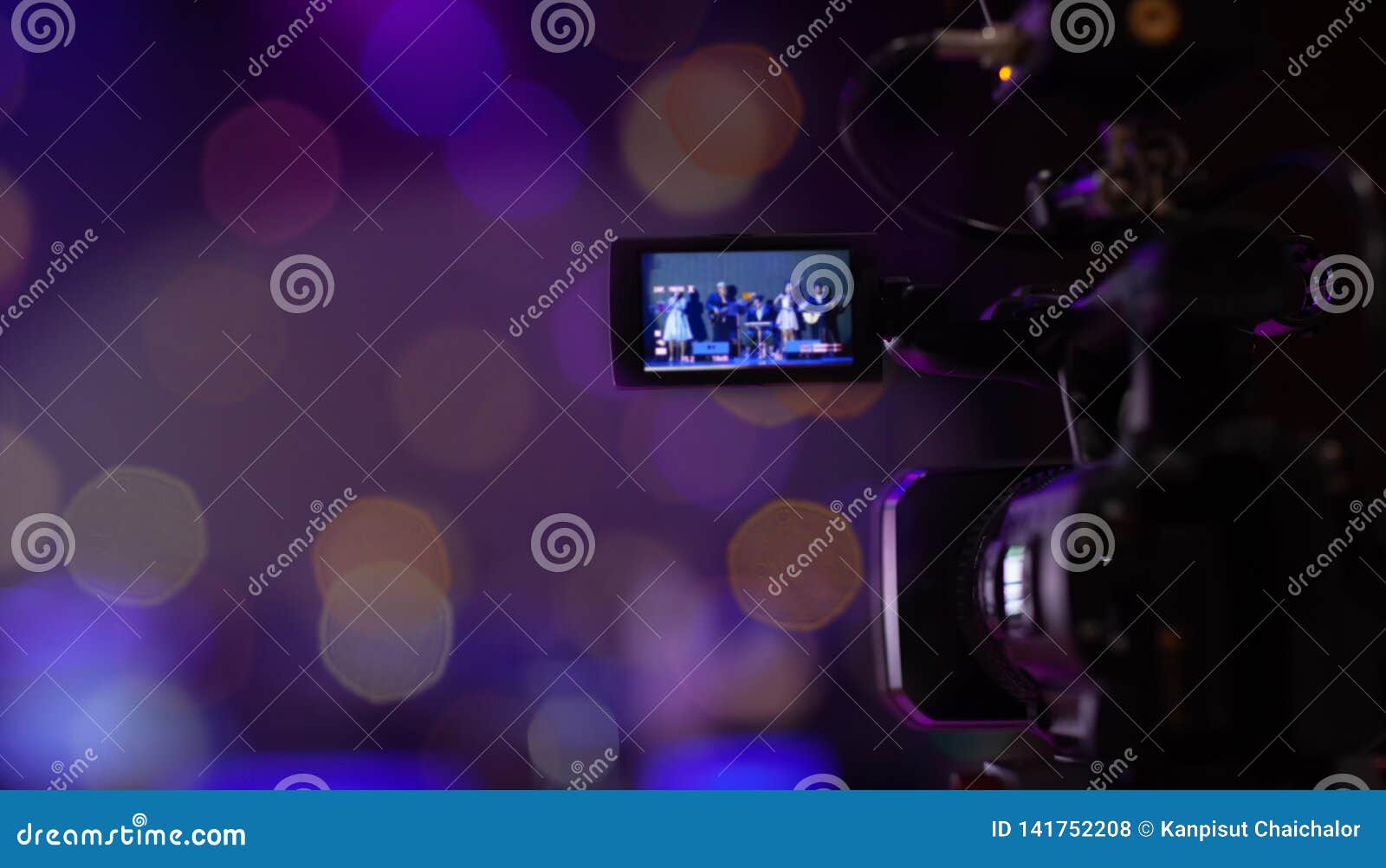 soft and blur focus camera show viewfinder image catch motion in interview or broadcast wedding ceremony,bokeh background