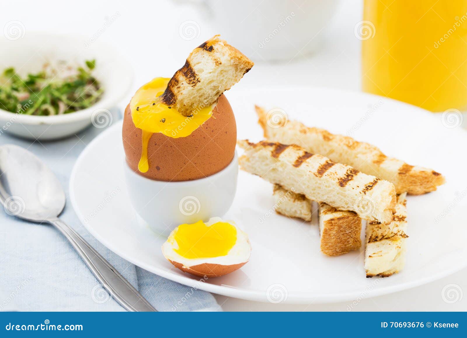 Soft Boiled Egg with Toast for Rich Breakfast. Stock Photo Image of rich, health 70693676