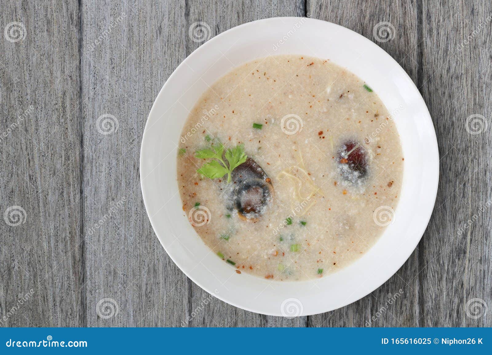 Soft-boiled Rice with Preserved Egg Stock Image - Image of favorite ...