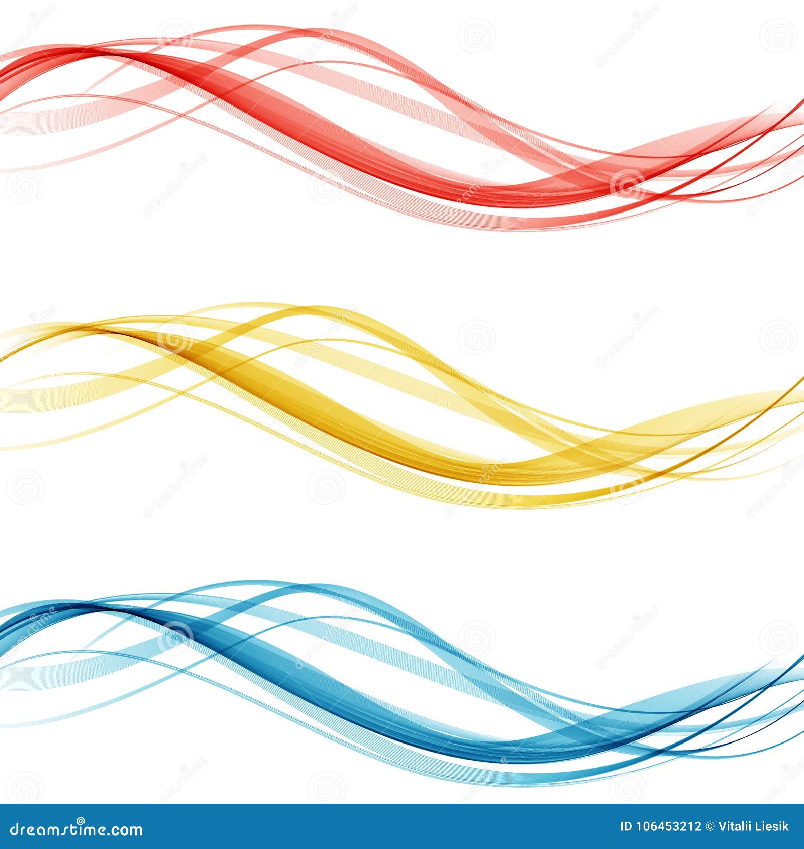 soft bright colorful web border layout set of beautiful modern swoosh wave header collection.  