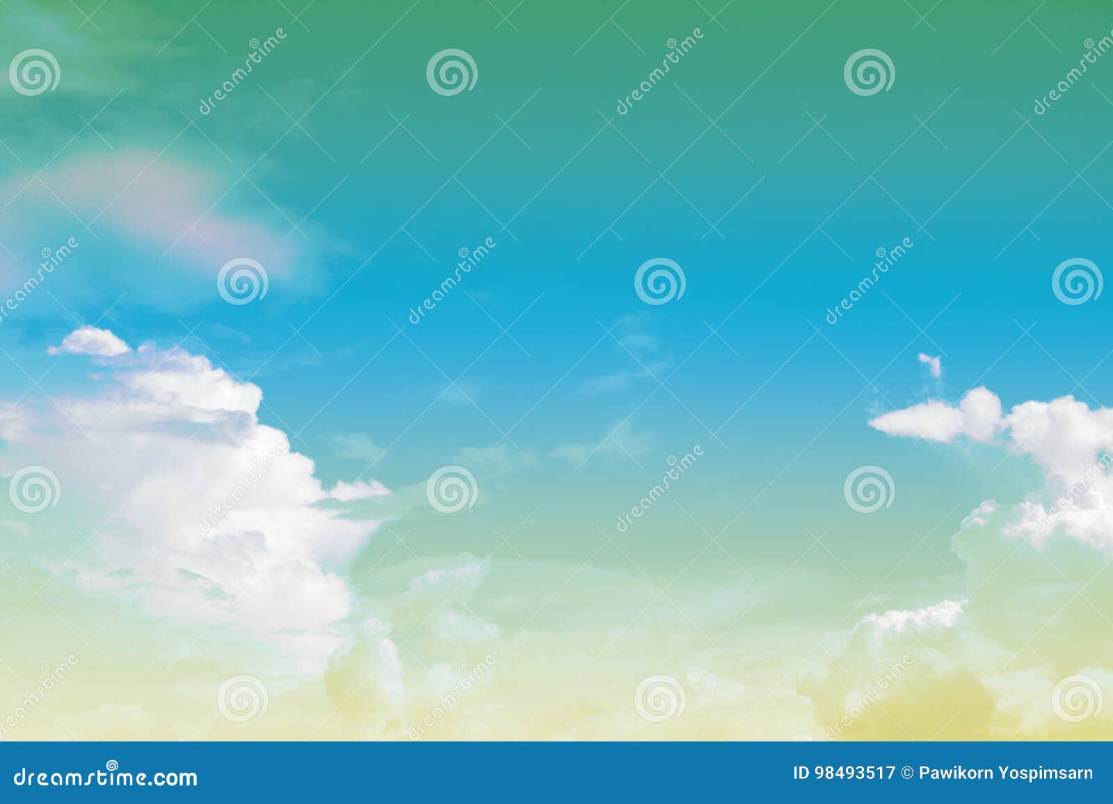 Rainbow Clouds. A soft cloud background with a pastel colored