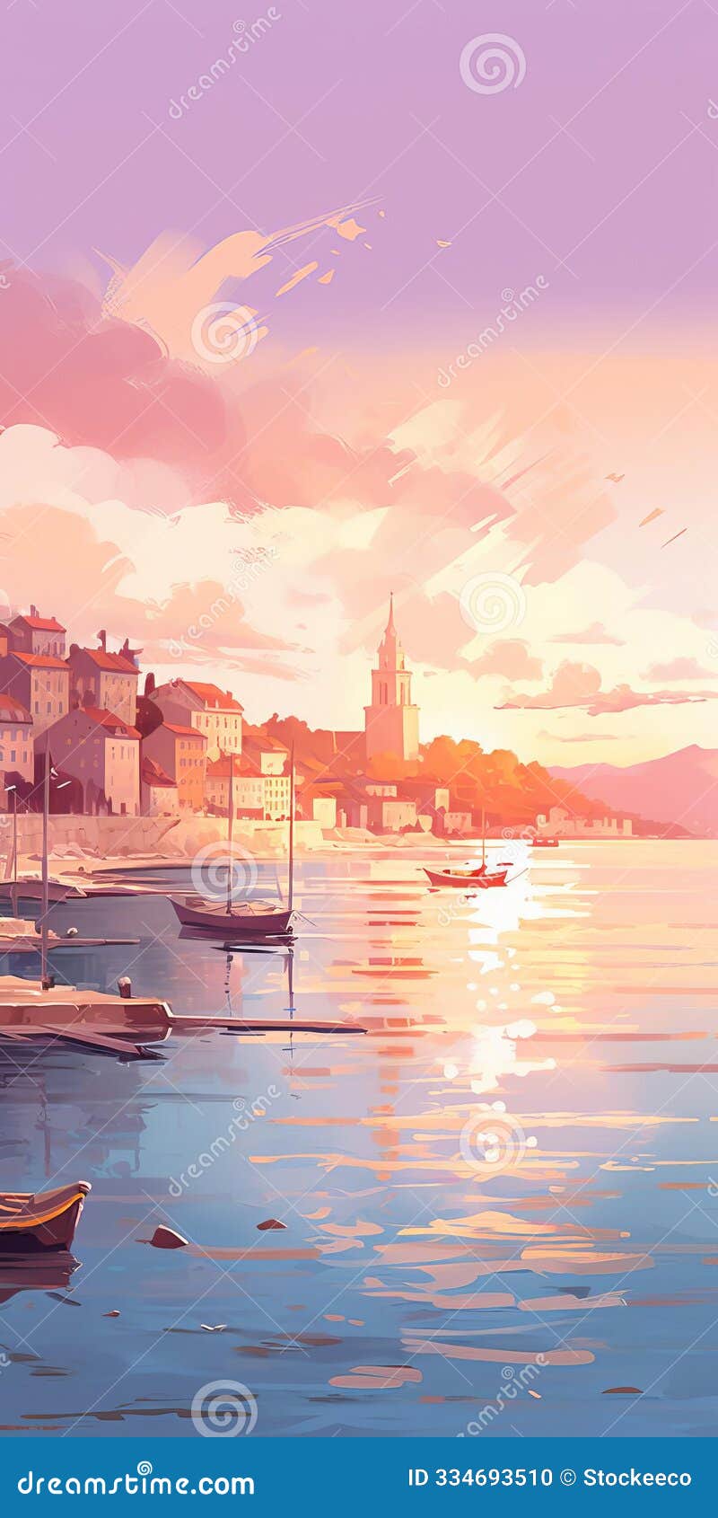 soft color palette bay image in split, croatia