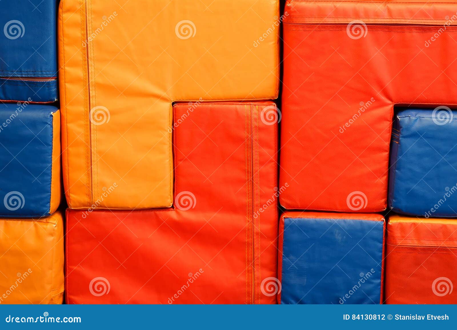 Soft Colorful Cubes in the Entertainment Center. Stock Photo Image of design, letter 84130812