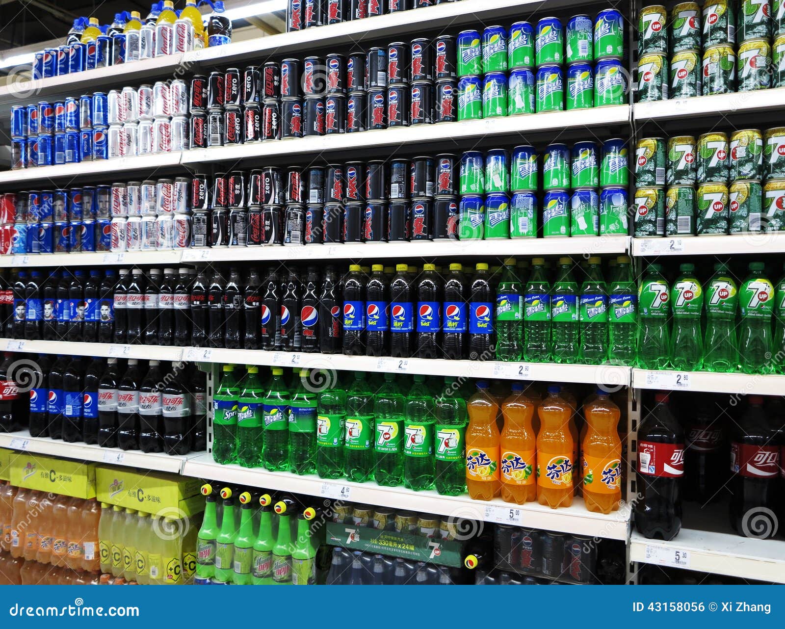 Soft Drinks and Beverages in Supermarket Editorial Photo Image of