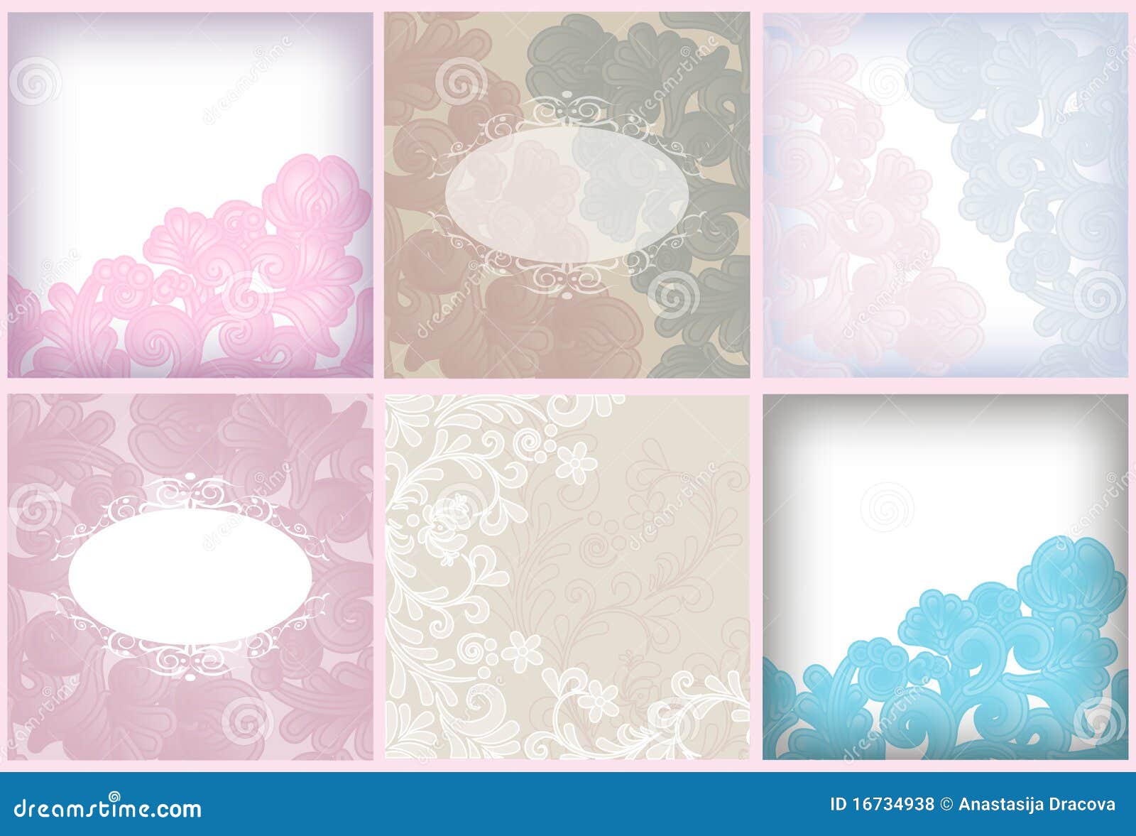 Soft floral background set stock illustration. Illustration of leaf