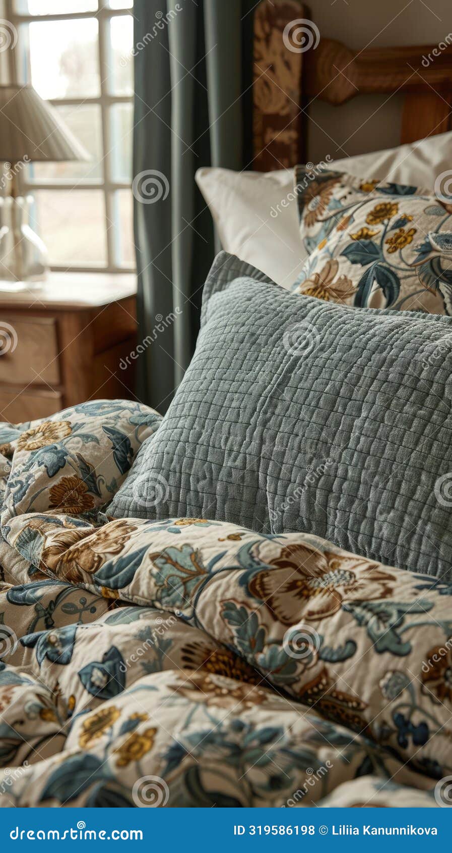 a soft and fluffy plush light flannel four-piece duvet cover set featuring a floral pattern on each pillowcase.