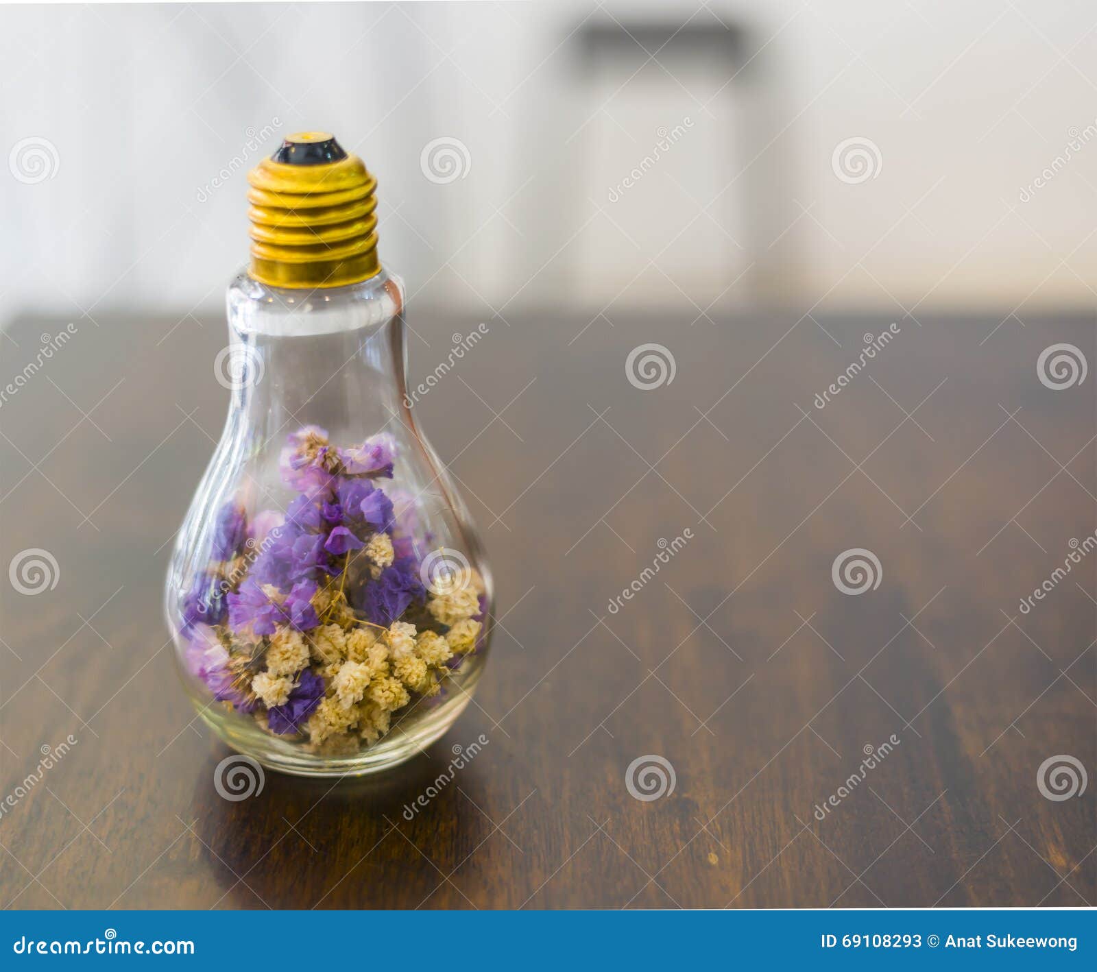 Soft Focus Dried Flowers in Light Bulb Stock Image Image of energy