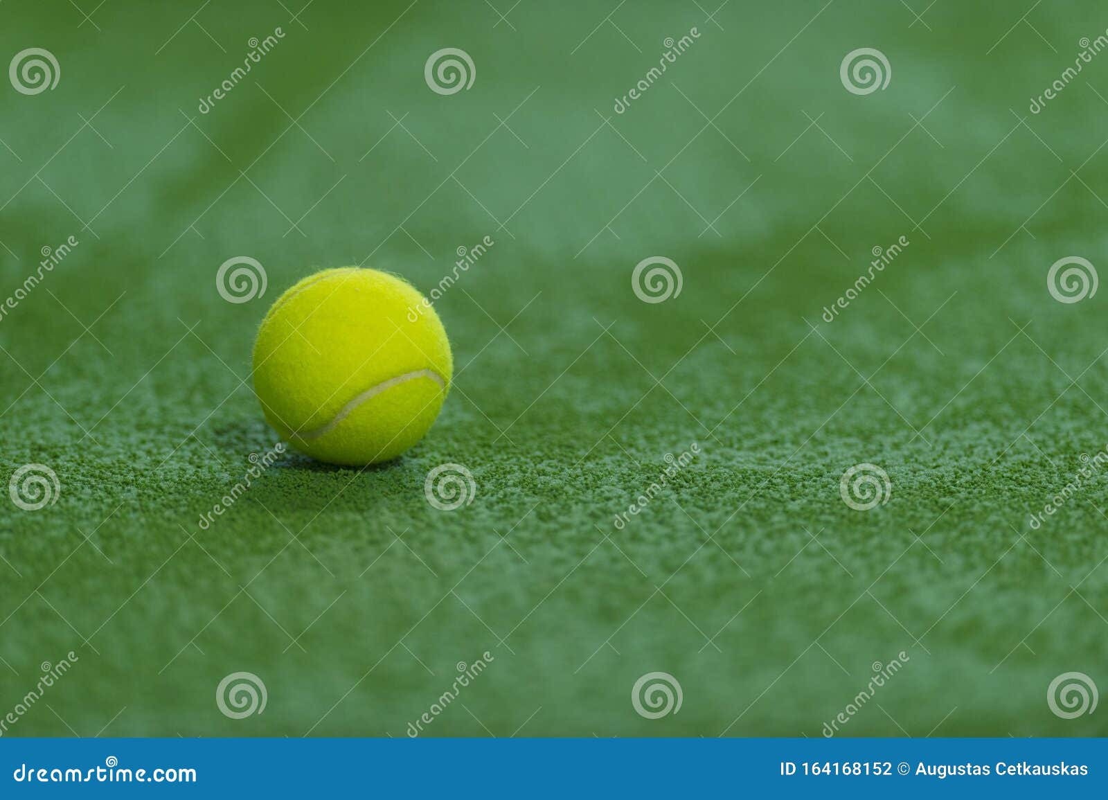 Soft Focus of Tennis Ball on Tennis Grass Court Stock Photo Image of