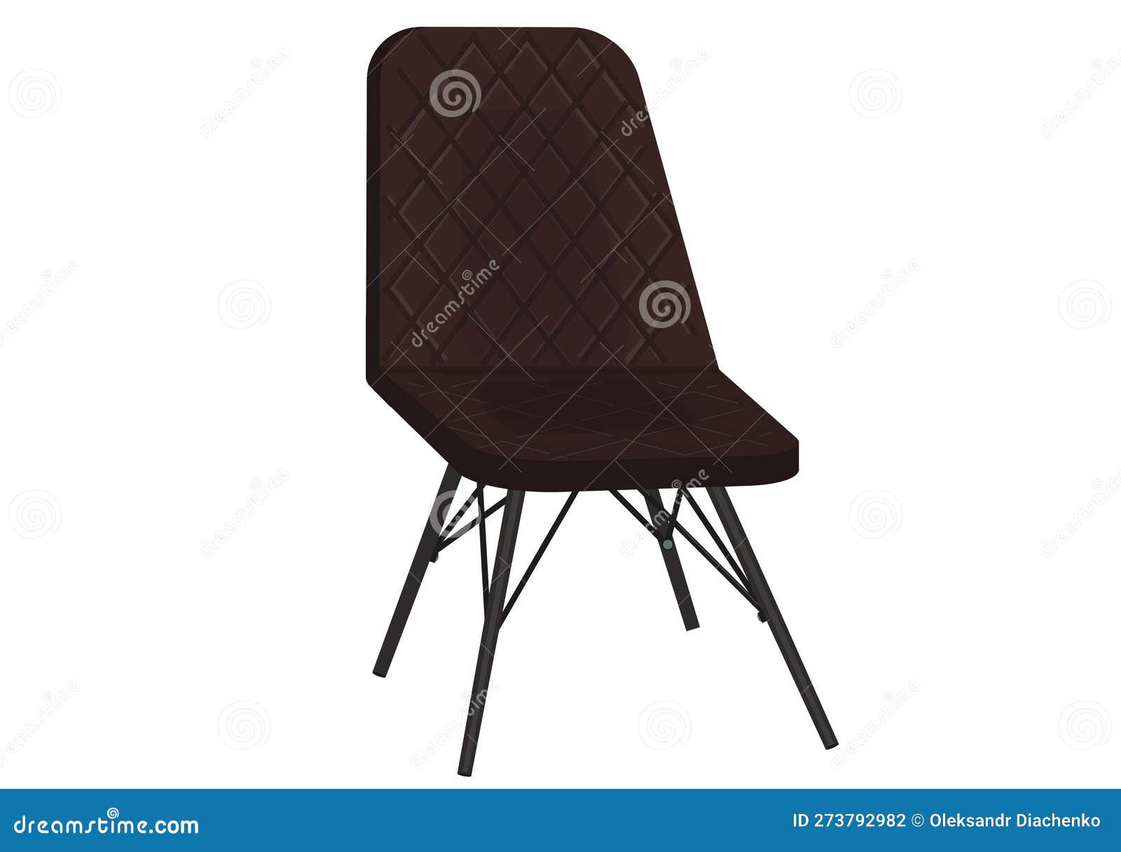Soft Office Chair for Sitting in the Kitchen Vector Illustration Stock