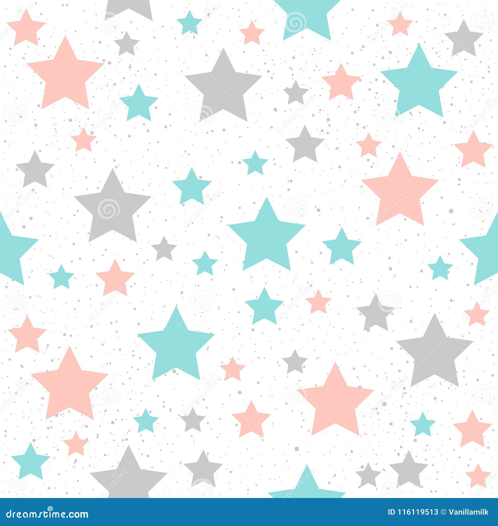 Soft Pastel Star Seamless Background. Grey, Pink and Blue Star Stock  Illustration - Illustration of handcraft, holiday: 116119513