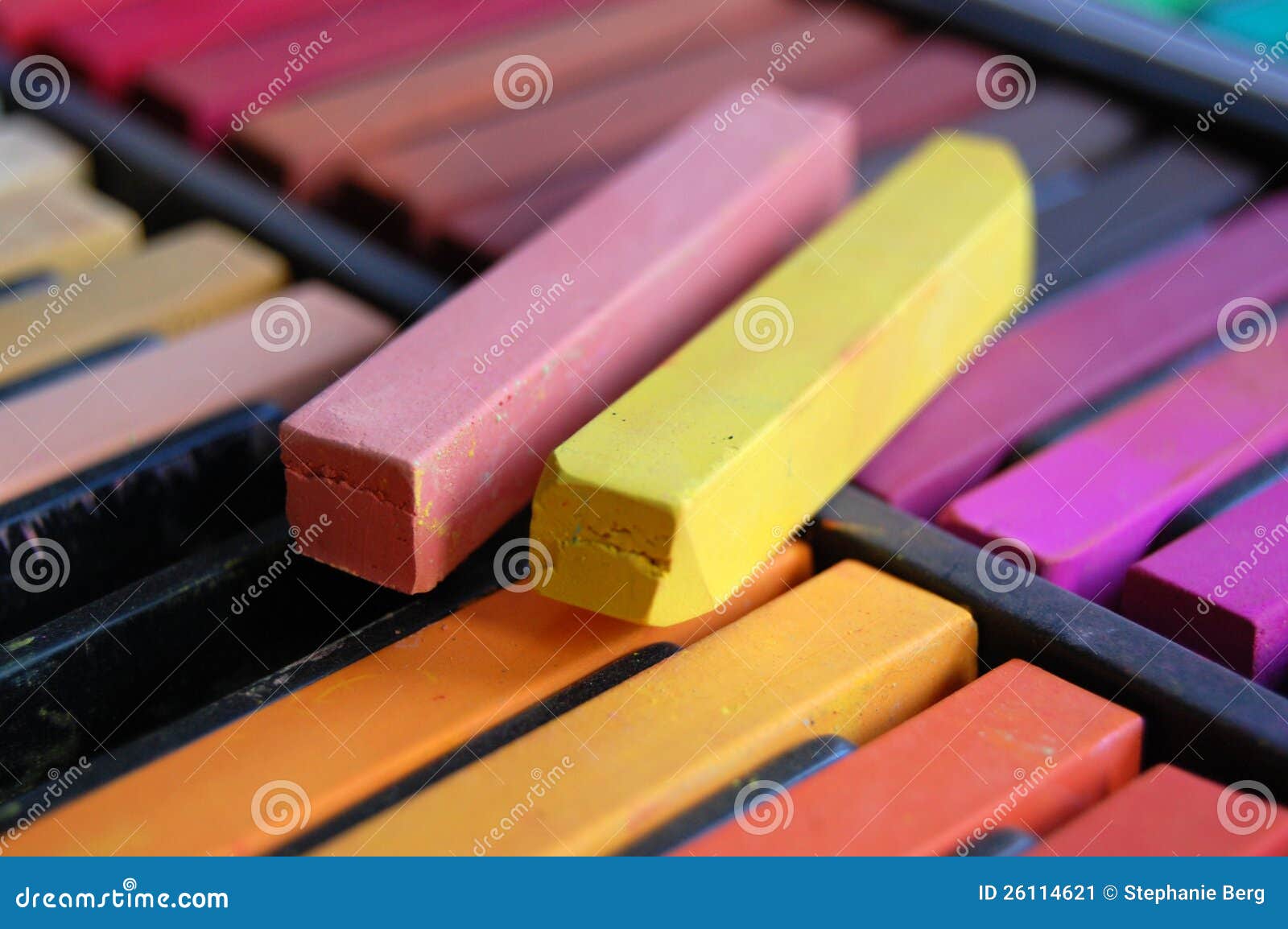 Soft Pastel Sticks Warm Colors Stock Image Image of concepts, class