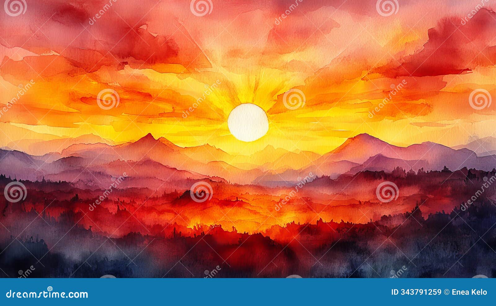 soft peach watercolor sun rays background