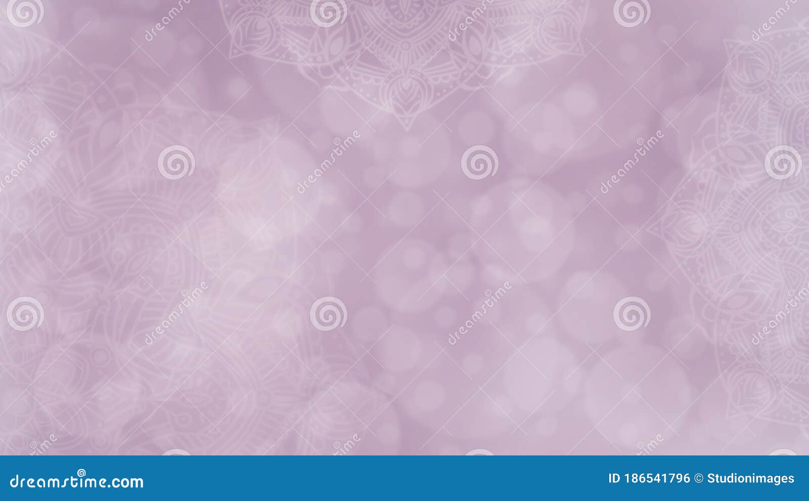 soft pink and mauve textured bokeh background with mandalas