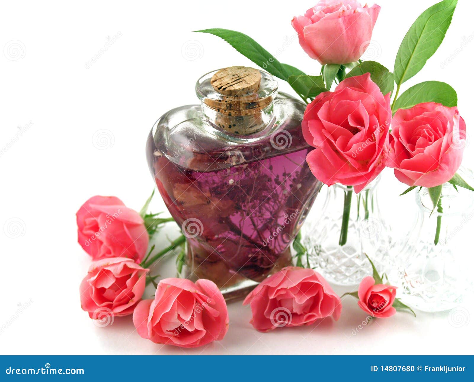 Soft Pink Roses Arranged with Massage Oil Stock Photo Image of botanical, details 14807680