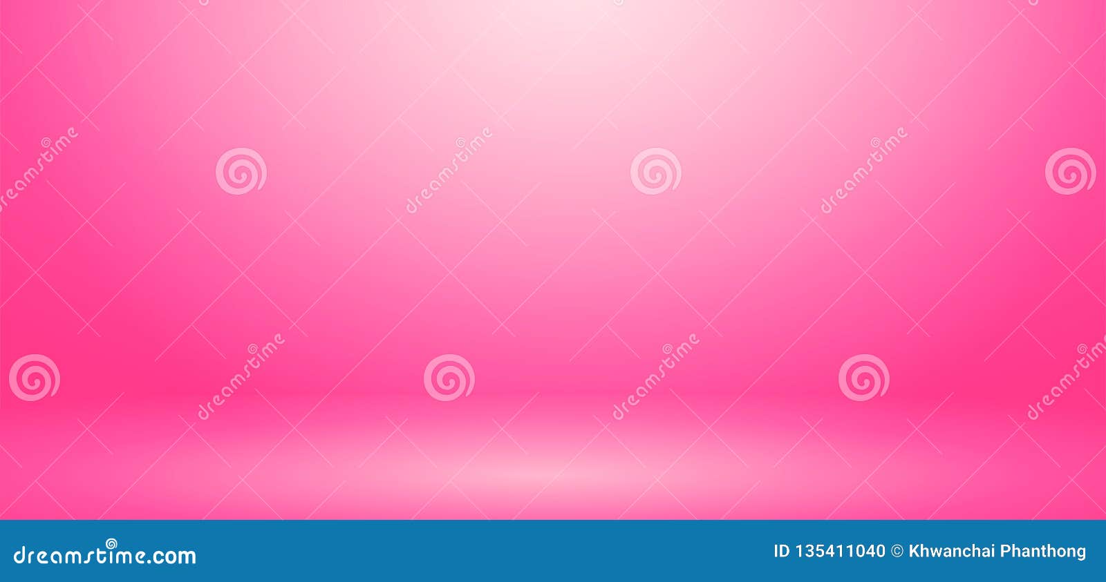 Soft Pink Wall Banner and Studio Room Background Stock Illustration