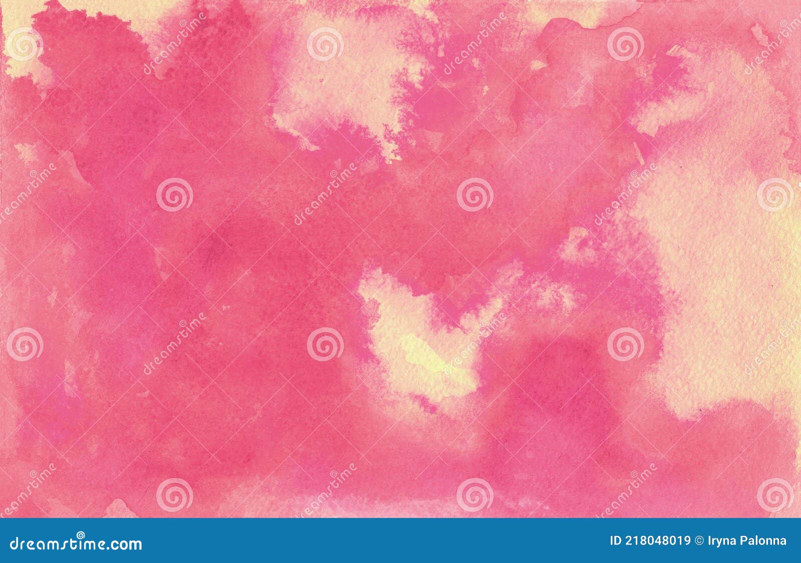 Soft Pink Watercolor Background with Yellow Stains Stock Illustration ...