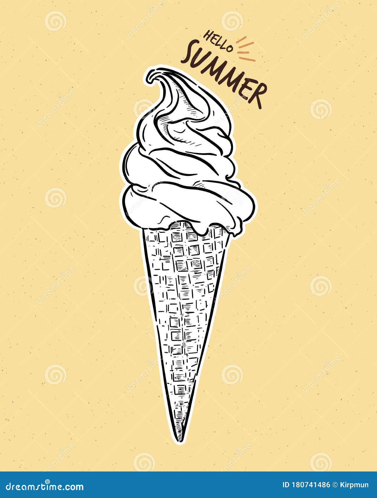 Ice Cream Stock Illustration - Download Image Now - Ice Cream Cone, Ice  Cream, Single Object - iStock