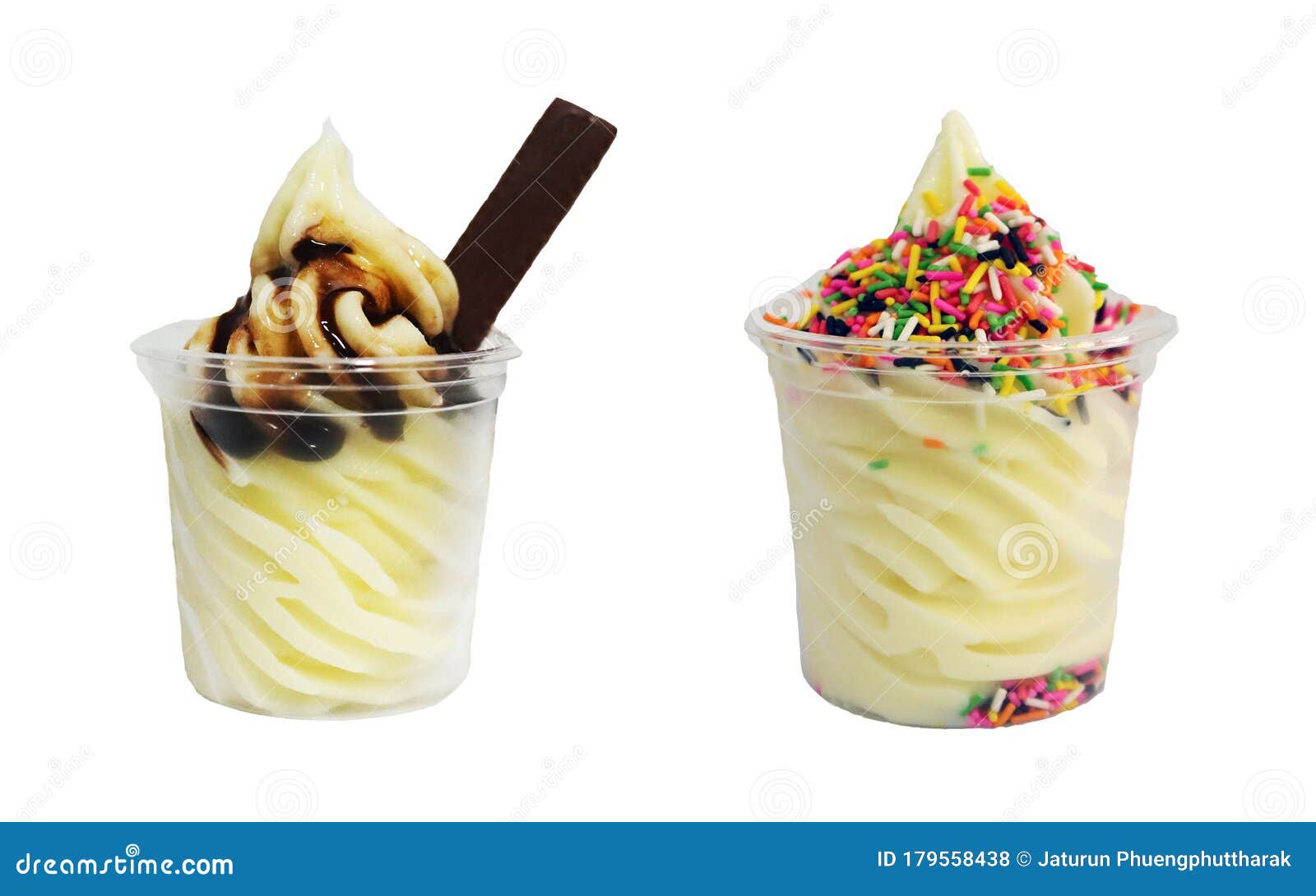 Soft Serve Ice Cream in a Cup with Topping Stock Photo - Image of tasty