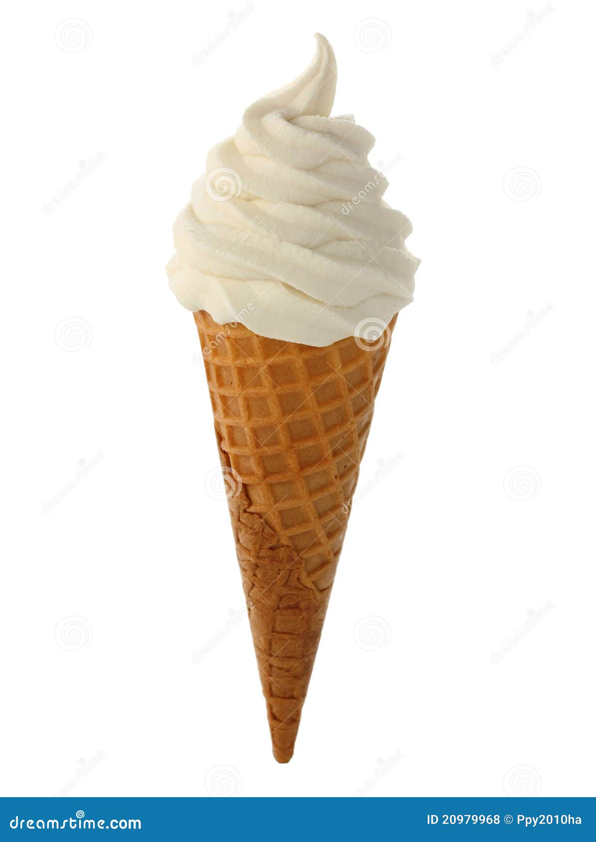 soft serve ice cream on white background