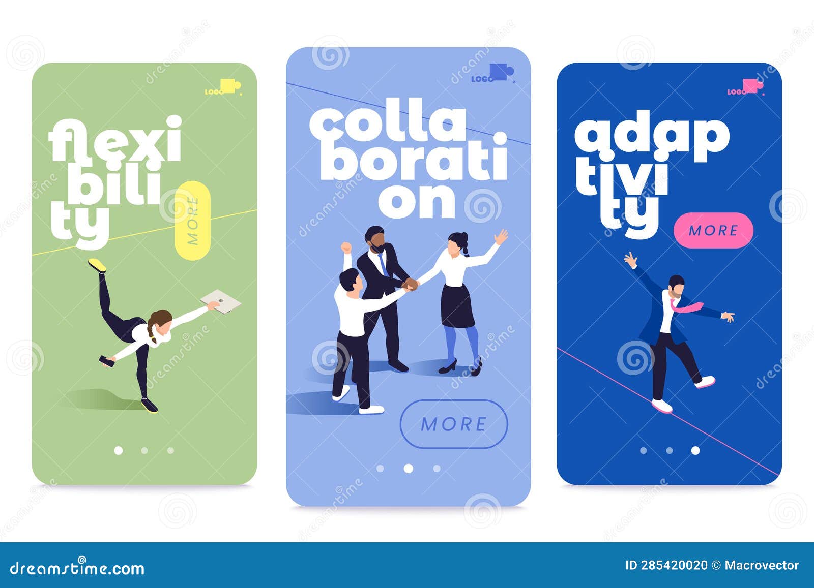 soft skills banners set