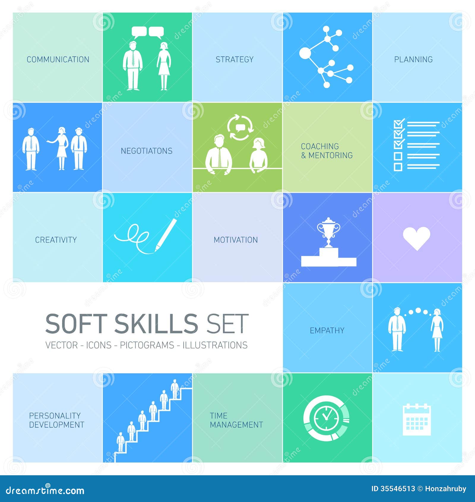 soft skills icons set